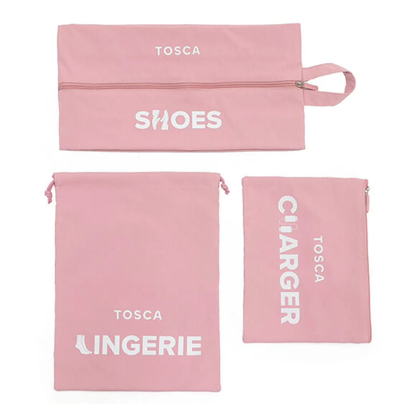 Tosca Packing Organiser (Set Of 6) - Pink