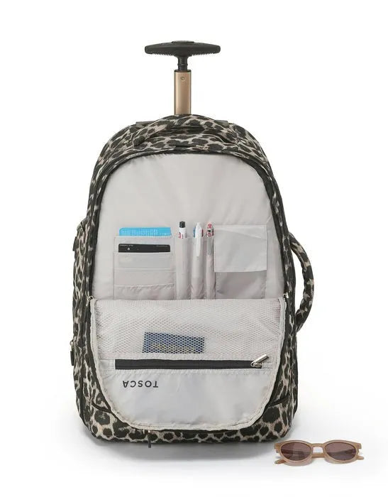 Tosca So Lite Onboard Trolley Backpack - Leopard