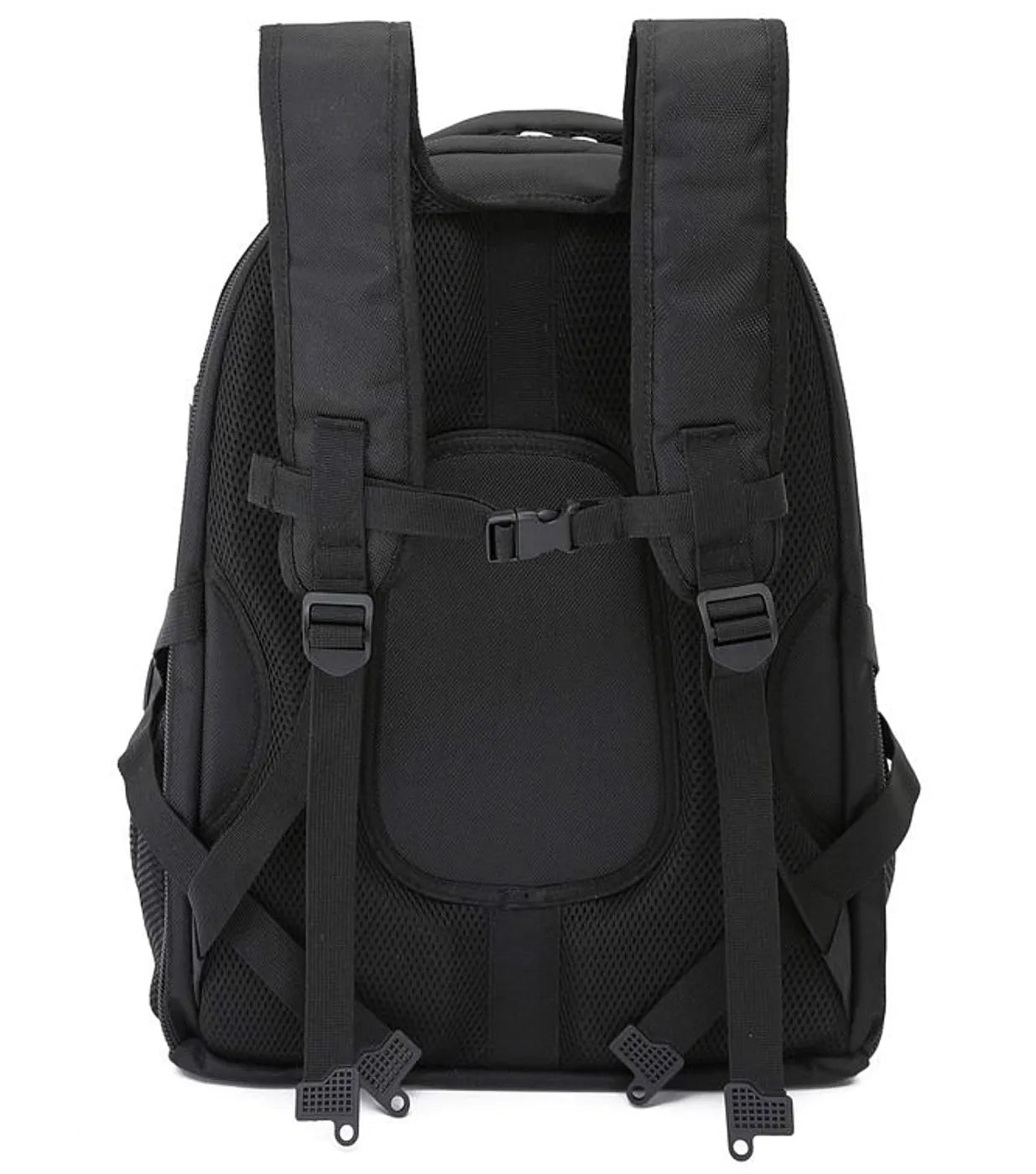 Black tosco ultimate 15.4 laptop backpack with heavy duty 1680d fabric mesh panels and adjustable straps