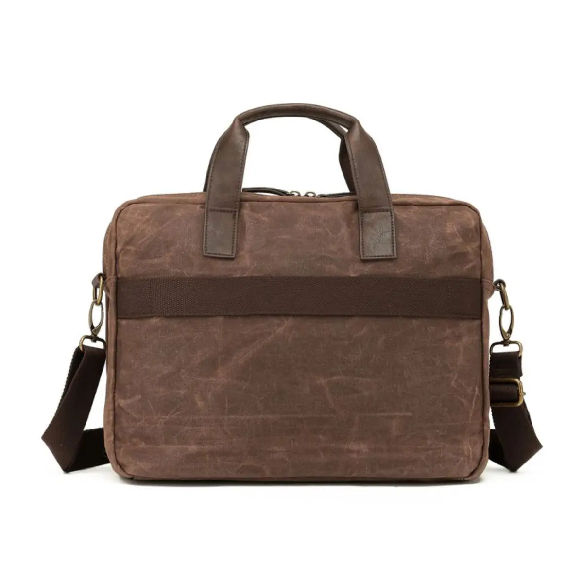 Double carry handles and removable, adjustable shoulder strap