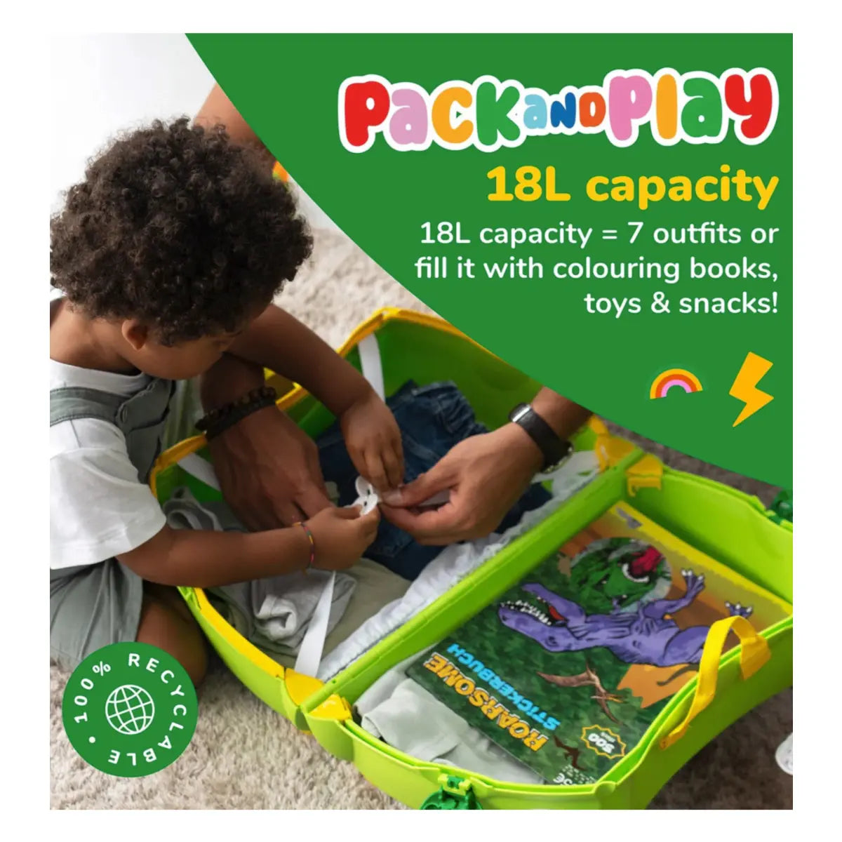 Trunki suitcases are perfect for holidays, weekend breaks, sleepovers at the grandparents