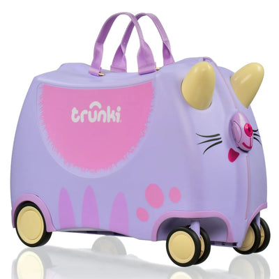 Trunki Glide Ride on Luggage / Kids Carry-on Bag - Cassie the Cat
