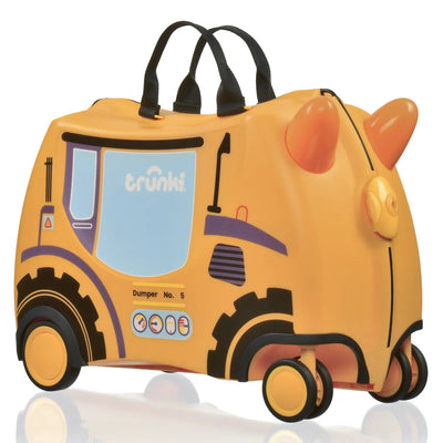 Trunki Glide Ride on Luggage / Kids Carry-on Bag - Doug the Digger