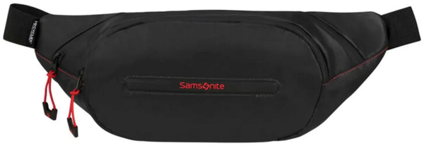 Samsonite Prodiver Belt Bag in Black, front view on white