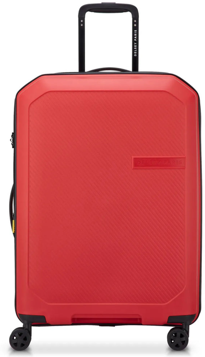 Delsey Anvers 65.5 cm 4 Wheel Expandable Suitcase - Red shown to scale