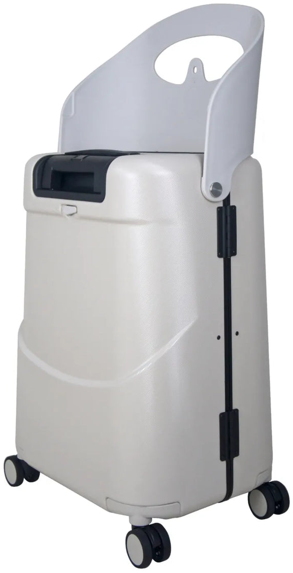 MiaMily 51 cm Ride-On Carry-on Suitcase - Mist Grey, shown to scale