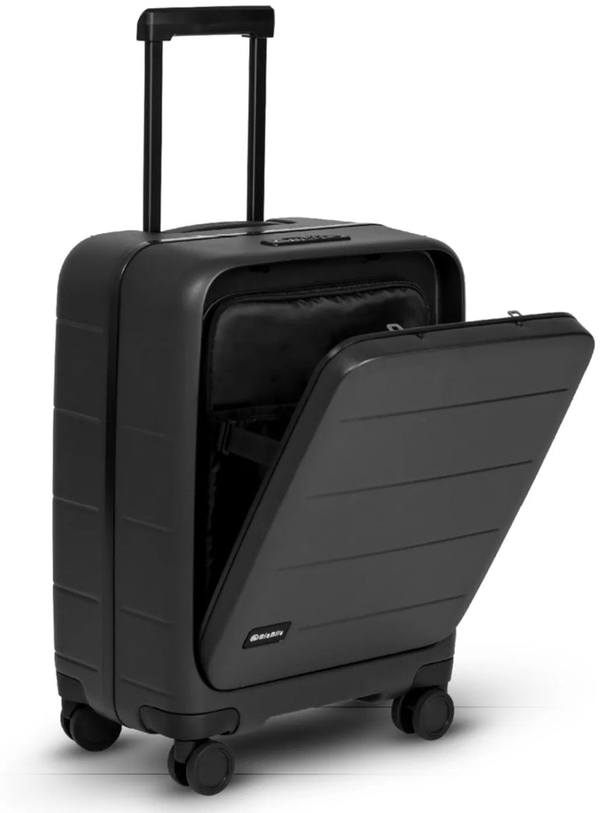 MiaMily 51 cm Carry-on Seat Pro Suitcase - Black, shown to scale