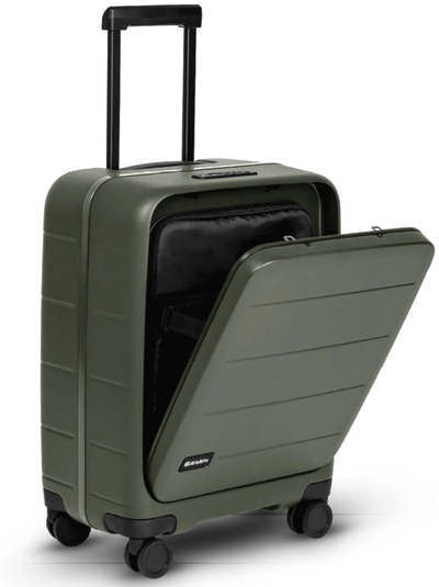 MiaMily 51 cm Carry-on Seat Pro Suitcase - Olive shown to scale