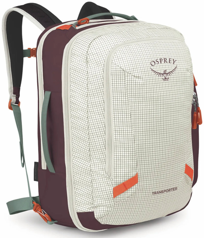Osprey Transporter 36L Travel Pack - Mystery White shown to scale