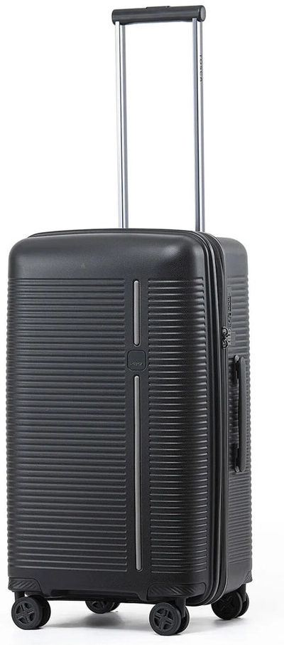 Tosca Imperial 65 cm Hardside Medium Trunk Suitcase - Black / Grey shown to scale