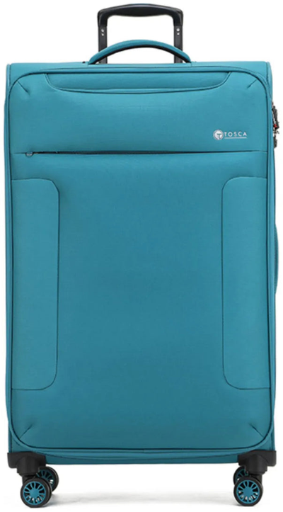 Tosca SO LITE 3.0 Large 78 cm 4 Wheel Spinner Suitcase - Teal shown to scale