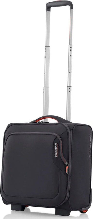 American Tourister Applite 5 - 43 cm 2-Wheel Underseater Carry-on Suitcase - Grey front view for size comparison