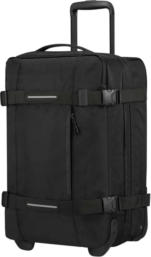 American Tourister Urban Track Small Wheeled Duffle - Asphalt Black front view for size comparison