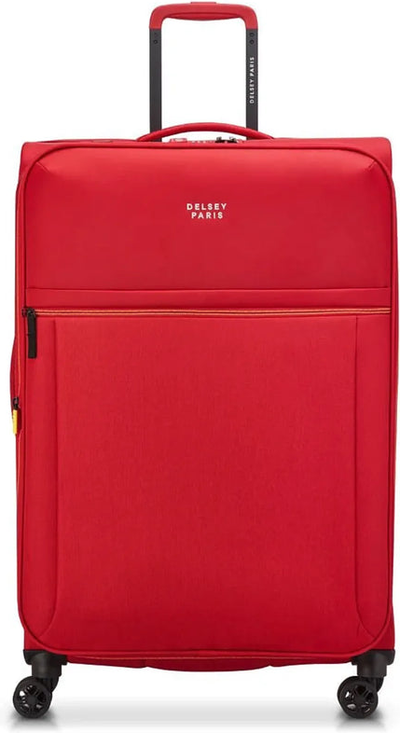 Delsey Brochant 3 - 67 cm 4-Wheel Expandable Suitcase - Red shown to scale