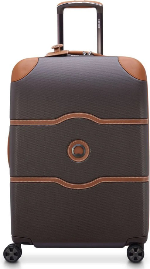 Delsey Chatelet Air 2.0 - 66 cm 4-Wheel Suitcase - Brown front view for size comparison