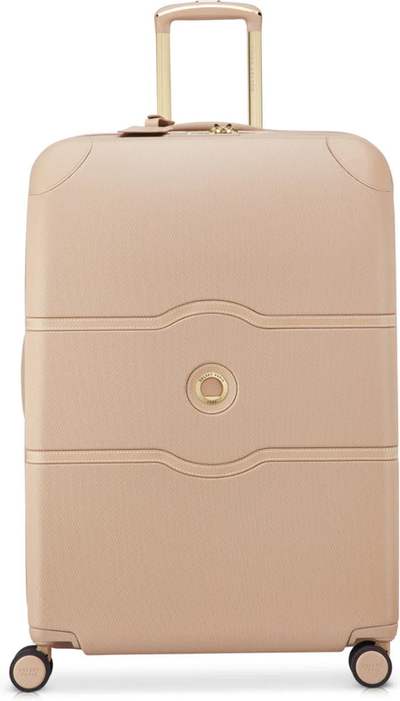 Delsey Chatelet Air 2.0 - 76 cm 4-Wheel Expandable Suitcase - Beige Rose / Gold (Limited Edition) shown to scale