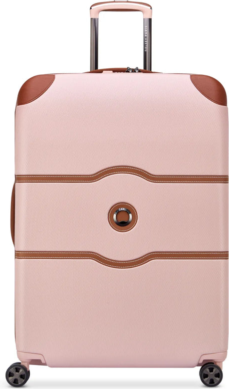 Delsey Chatelet Air 2.0 - 76 cm 4-Wheel Suitcase - Pink front view for size comparison