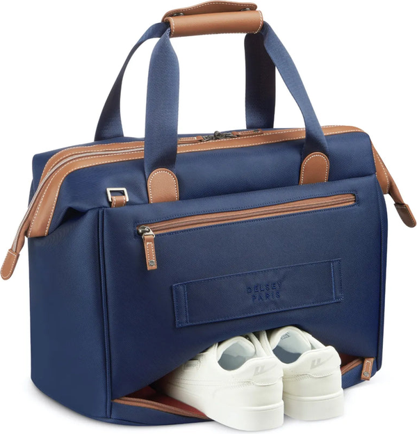 Delsey Chatelet Air 2.0 Weekender S Overnight Bag - Navy Blue front view for size comparison