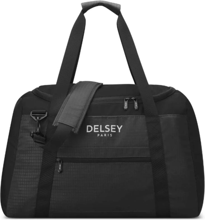 Delsey Nomade 55 cm Foldable Duffle Bag - Black front view for size comparison