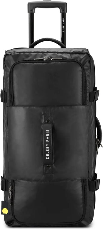 Delsey Raspail 73 cm 2-Wheel Duffle Bag - Black front view for size comparison