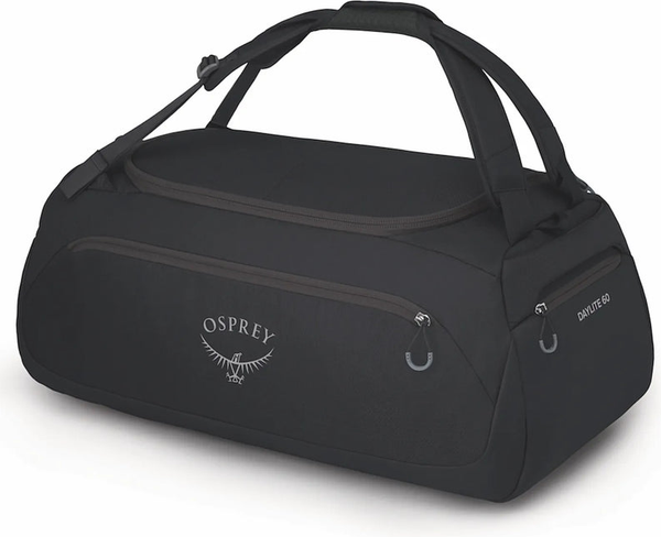 Osprey Daylite 60L Duffle - Black front view for size comparison