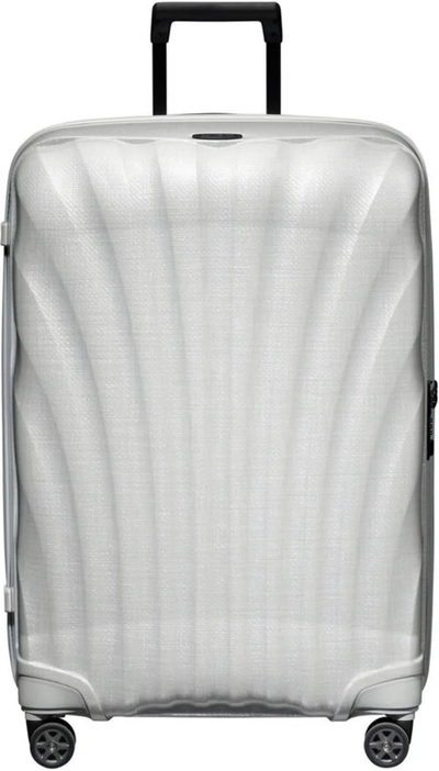 Samsonite C-Lite 75 cm 4 Wheel Spinner Suitcase - Off White front view for size comparison