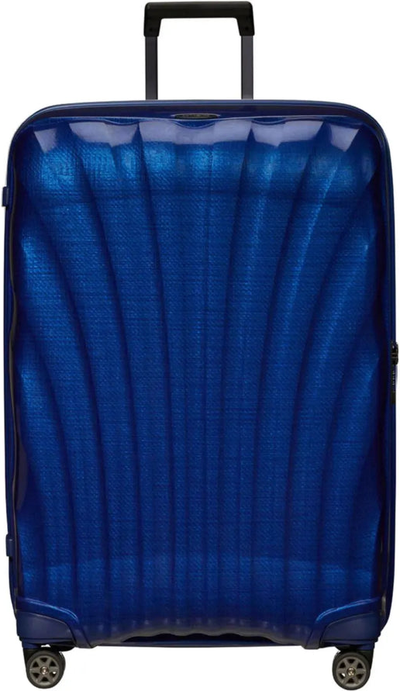 Samsonite C-Lite 81 cm 4 Wheel Spinner Suitcase - Deep Blue shown to scale