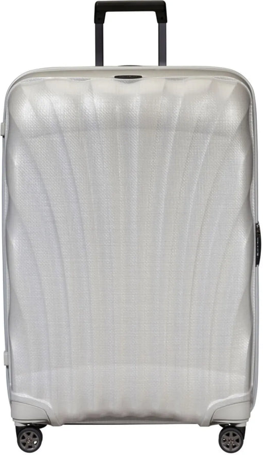 Samsonite C-Lite 81 cm 4 Wheel Spinner Suitcase - Off White front view for size comparison