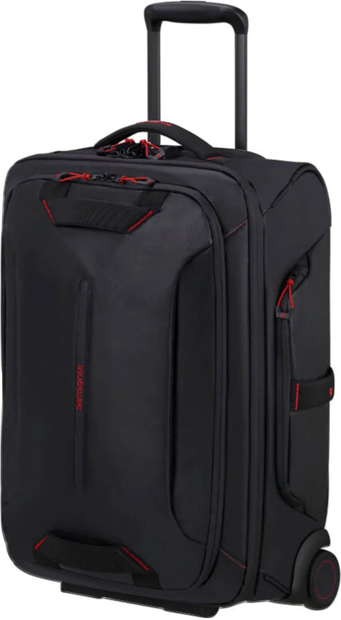 Samsonite Ecodiver 55 cm Wheeled Duffle - Black front view for size comparison
