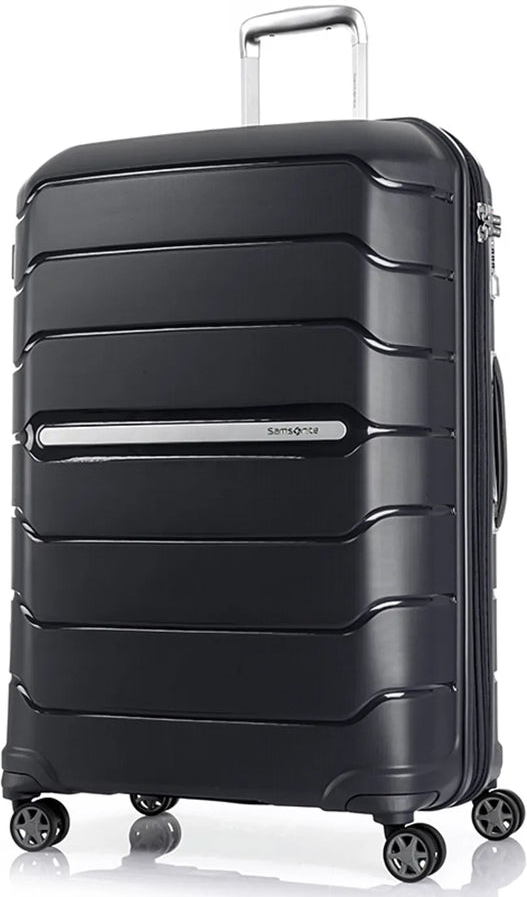 Samsonite Oc2Lite 75 cm 4 Wheeled Expandable Suitcase - Black front view for size comparison