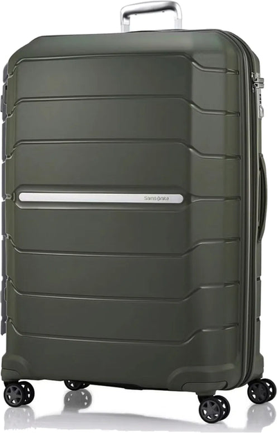 Samsonite Oc2Lite 81 cm 4-Wheel Expandable Spinner Suitcase - Olive Green shown to scale