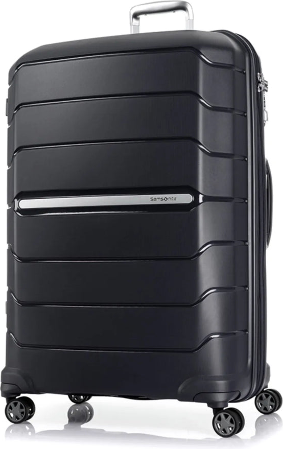 Samsonite Oc2Lite 81 cm 4 Wheeled Expandable Suitcase - Black front view for size comparison