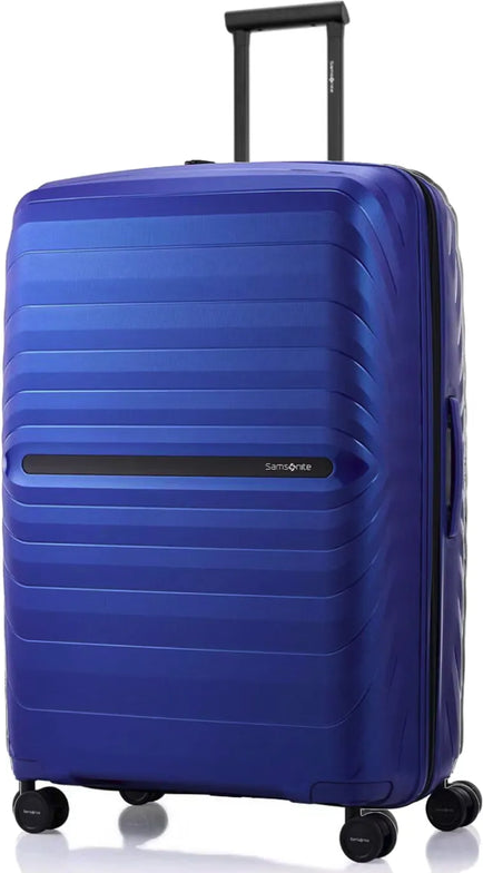 Samsonite OctoLite Neo 81 cm Expandable Spinner Suitcase - Electric Blue front view for size comparison