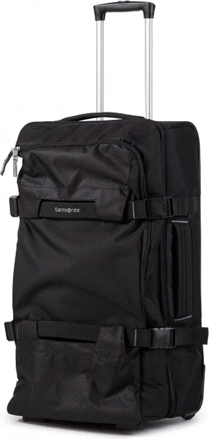 Samsonite Sonora 68 cm Wheeled Duffle Bag - Black front view for size comparison