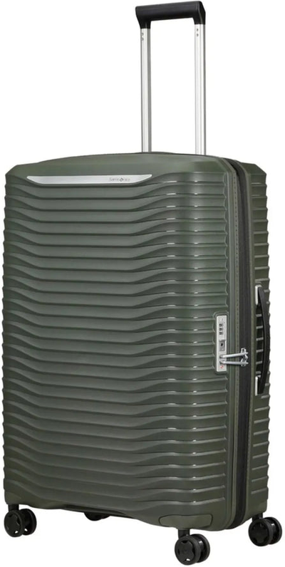 Samsonite Upscape 75 cm Expandable 4 Wheel Spinner Suitcase - Climbing Ivy shown to scale