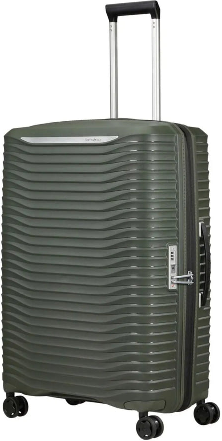 Samsonite Upscape 75 cm Expandable 4 Wheel Spinner Suitcase - Climbing Ivy front view for size comparison