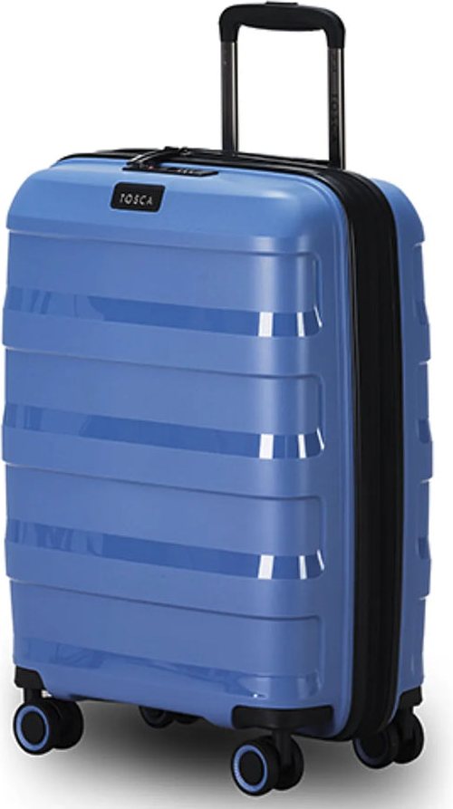 Tosca Comet 55 cm 4-Wheel Carry-on Suitcase - Infinity Blue front view for size comparison