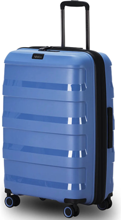 Tosca Comet 67 cm Hardside Medium Suitcase - Infinity Blue front view for size comparison