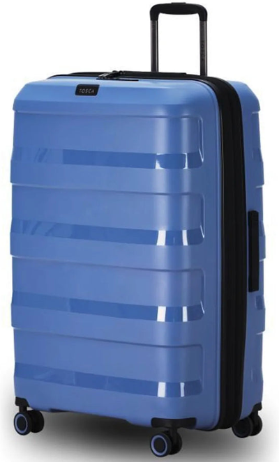 Tosca Comet 81 cm X-Large Expandable Suitcase - Infinity Blue front view for size comparison