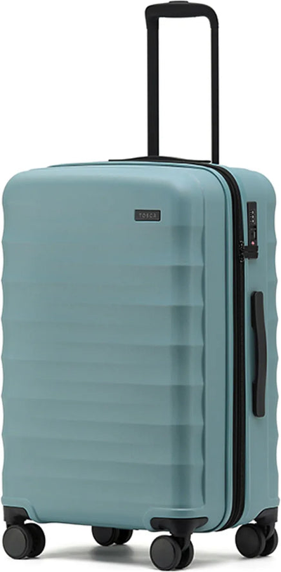 Tosca Interstellar 2.0 - 67 cm Expandable 4-Wheel Suitcase - Ocean Blue front view for size comparison