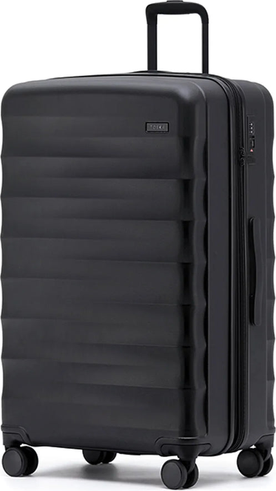 Tosca Interstellar 2.0 - 79 cm Expandable 4-Wheel Suitcase - Black front view for size comparison