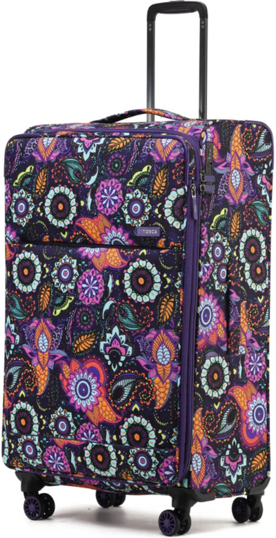 Tosca So Lite 79 cm 4-Wheel Expandable Suitcase - Paisley front view for size comparison
