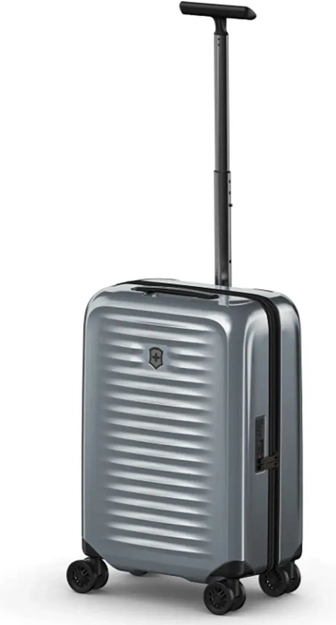 Victorinox Airox Frequent Flyer 55 cm Hardside Carry-On Suitcase - Silver front view for size comparison