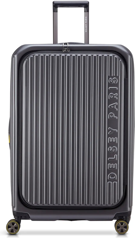tu-delsey-securtime-zip-76-cm-top-opening-4-wheel-expandable-suitcase-anthracite front view for size comparison