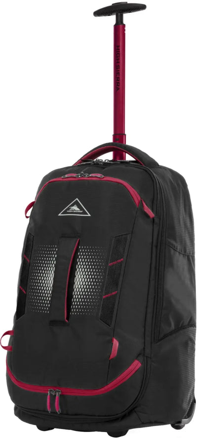 tu-high-sierra-composite-v4-56-cm-wheeled-duffle-with-hidden-backpack-straps-bla front view for size comparison
