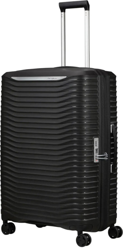 Samsonite Upscape 75 cm Expandable 4 Wheel Spinner Suitcase - Black shown to scale