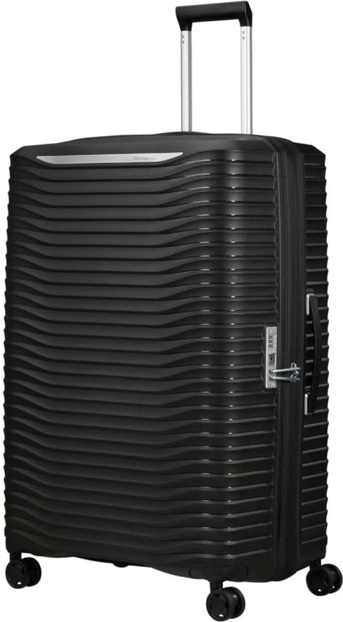 tu-samsonite-upscape-81-cm-expandable-4-wheel-spinner-suitcase-black front view for size comparison