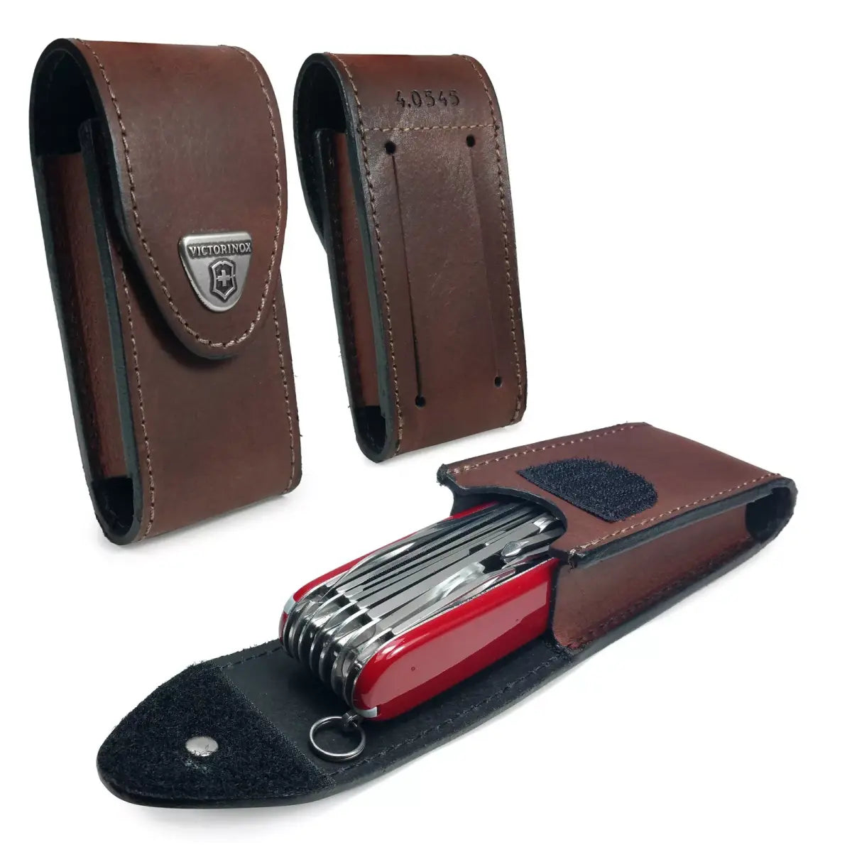 Victorinox Black Medium Leather Sheath total package