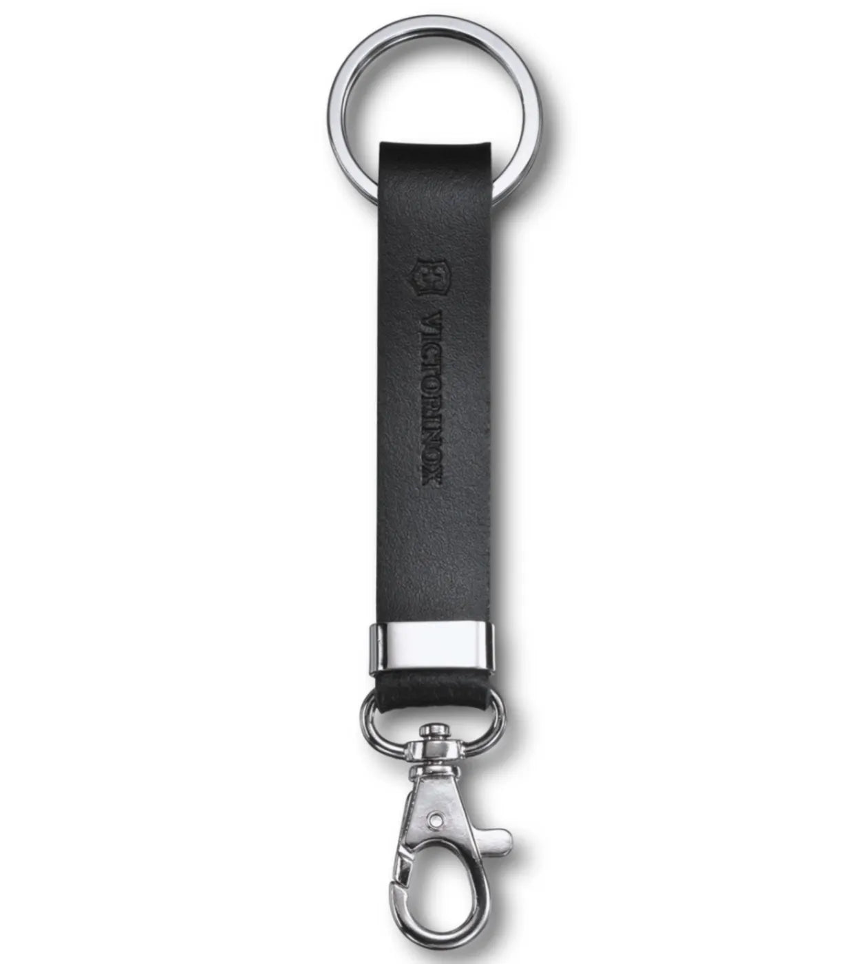 Victorinox Belt Hanger - Leather 7 cm Snap-Hook and Split-Ring - Black