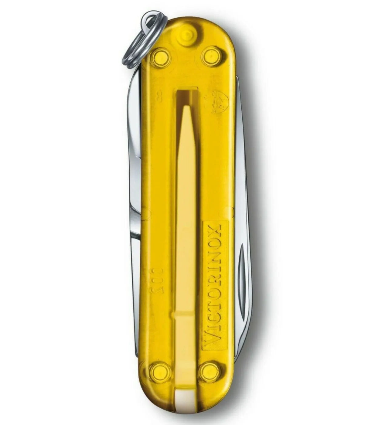 Includes scissors and a nail file with screwdriver